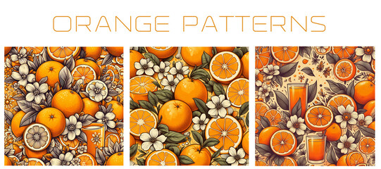 Orange patterns.