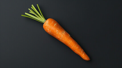 Carrot on a black background