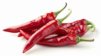 Chili peppers on a white background