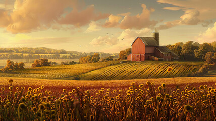 farm and farmland field