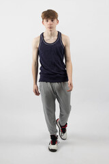 A Teenage Boy Standing