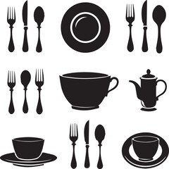 set of kitchen utensils