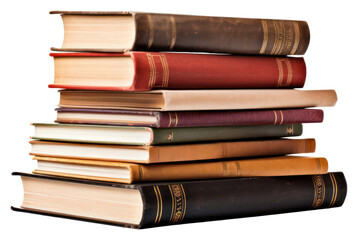 PNG  Stack of books publication library white background. - Powered by Adobe