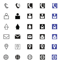 contact icon vector format eps 10