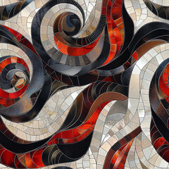 Abstract artistic representation of glass panels