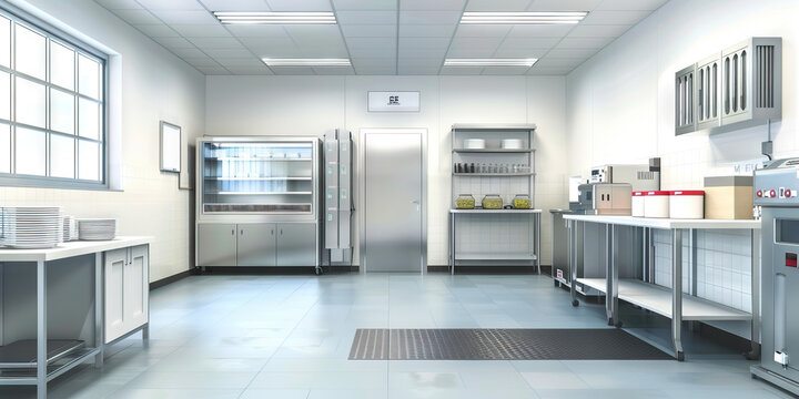 Food Safety Training Area Floor: Featuring a designated area for conducting food safety training sessions, with training materials and equipment