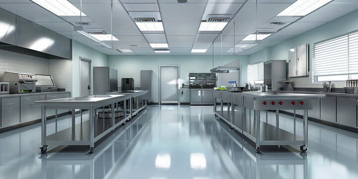 Food Safety Training Area Floor: Featuring a designated area for conducting food safety training sessions, with training materials and equipment