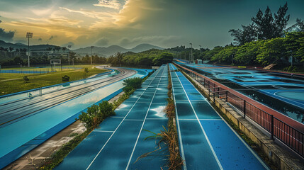 Empty Tracks, Fields, Courts, and Pools