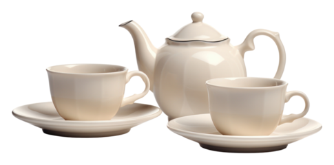 PNG Tea set porcelain teapot saucer.
