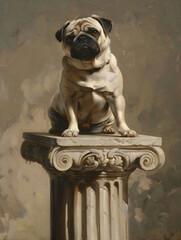 A Pug On A Plinth