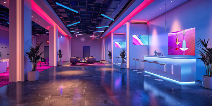 Special Events and Promotions Area Floor: Showing a designated area for hosting special events and promotions, with event planning materials and promotional displays