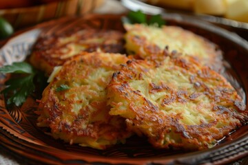 Pan fried shredded potatoes dish with various names