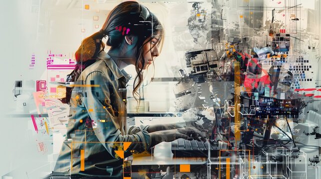 An education in computer technology and a career in art collage.