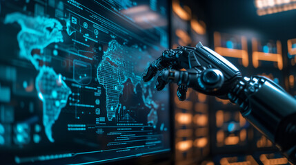 Advanced Robotic Arm Interfacing with Global Digital Network and Data Analysis