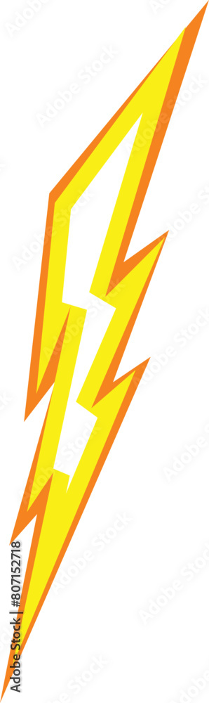 Wall mural speed power bolt icon cartoon vector. charge shock. shiny object