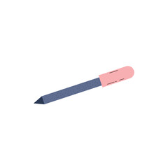 Iron nail file for manicure and pedicure. Vector flat illustration