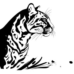 snow leopard silhouette