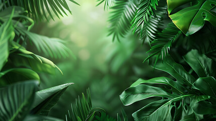 Green tropical leaf, summer wallpaper,  beautiful and simple to use as a graphic element