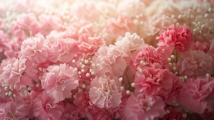 A bunch of pink flowers with white centers. The flowers are arranged in a way that they look like they are in a bouquet. Scene is one of beauty and elegance