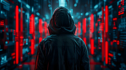 Cyber Thief Alert Concept: A Photo Realistic Alert Symbol for Companies to Ward Off Cyber Thieves in Photo Stock