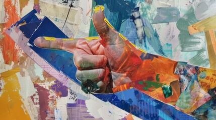I give you a thumbs up. Everything is done well. Art collage.