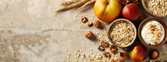 Boho Morning Bliss, nutritious breakfast bowls with fruit, nuts and Greek yogurt