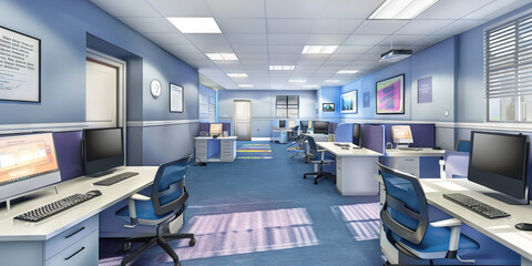 Career Counseling Office Floor: Featuring counseling rooms, career resources, and computer workstations for career exploration