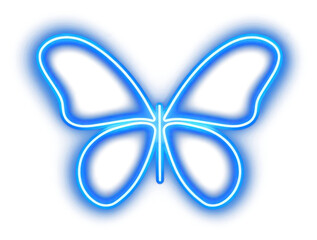 Fototapeta premium PNG Butterfly light neon nature.