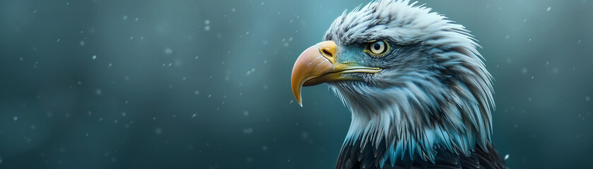 Obraz premium The bald eagle is a bird of prey found in North America