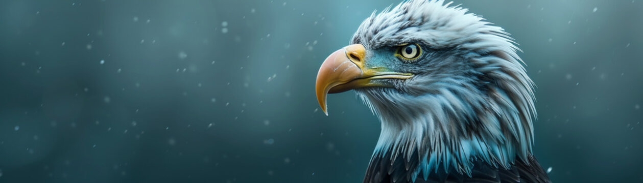 The bald eagle is a bird of prey found in North America