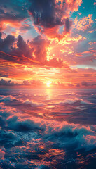 A beautiful sunset over the ocean