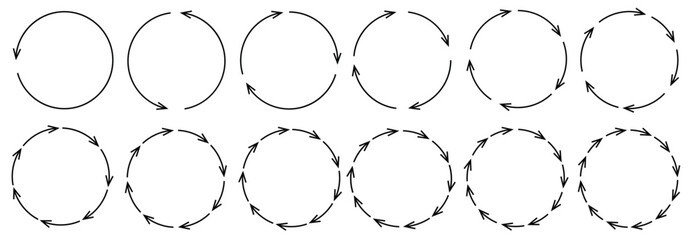 Black circle arrow chart,infographic design element