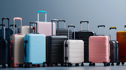 A Diverse Selection of High-Quality Luggage in a Shopping Outlet Ideal for Various Travel Needs