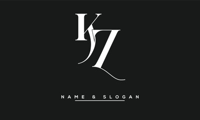 ZK, KZ, Z, K Abstract Letters Logo Monogram