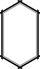 vertical hexagon frame