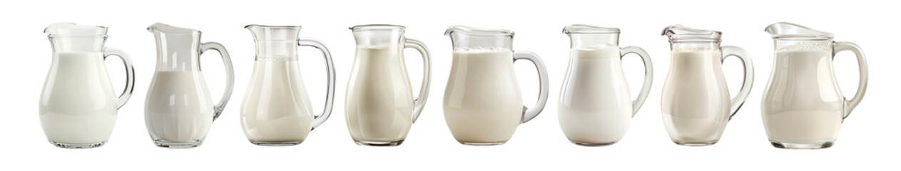 Pack of Jug of Milk on Transparent background - Ai Generated