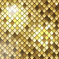 Golden Shiny Snakeskin Scales