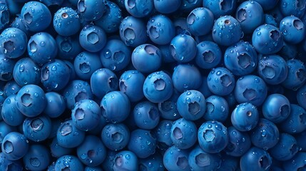 Top view blueberries background 
