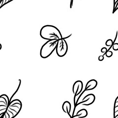 butterflies and flowers seamless abstract pattern background fabric fashion design print wrapping paper digital illustration art texture textile wallpaper apparel image 