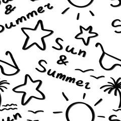 black and white stars seamless abstract pattern background fabric fashion design print wrapping paper digital illustration art texture textile wallpaper apparel image 