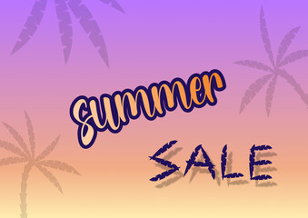 illustrative background for a summer sale, with warm colors.
