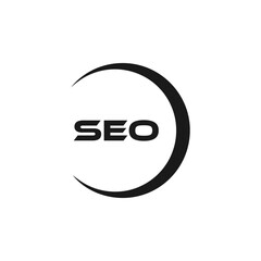 SEO logo. S E O design. White SEO letter. SEO, S E O letter logo design. Initial letter SEO linked circle uppercase monogram logo. S E O letter logo vector design.