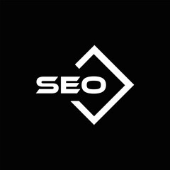 SEO logo. S E O design. White SEO letter. SEO, S E O letter logo design. Initial letter SEO linked circle uppercase monogram logo. S E O letter logo vector design.
