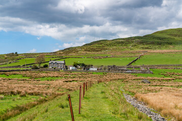 Fototapeta na wymiar Views around Llyn cwmystradllyn and its valley