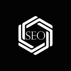 SEO logo. S E O design. White SEO letter. SEO, S E O letter logo design. Initial letter SEO linked circle uppercase monogram logo. S E O letter logo vector design.