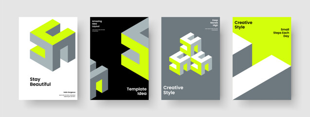 Fototapeta premium Creative Brochure Layout. Geometric Flyer Template. Modern Poster Design. Book Cover. Report. Business Presentation. Banner. Background. Notebook. Magazine. Leaflet. Newsletter. Pamphlet. Journal