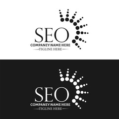 SEO logo. S E O design. White SEO letter. SEO, S E O letter logo design. Initial letter SEO linked circle uppercase monogram logo. S E O letter logo vector design.