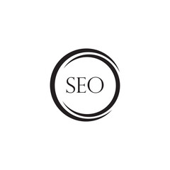 SEO logo. S E O design. White SEO letter. SEO, S E O letter logo design. Initial letter SEO linked circle uppercase monogram logo. S E O letter logo vector design.