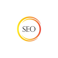 SEO logo. S E O design. White SEO letter. SEO, S E O letter logo design. Initial letter SEO linked circle uppercase monogram logo. S E O letter logo vector design.