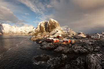 Winter day in Hamnøy, Lofoten, Norway